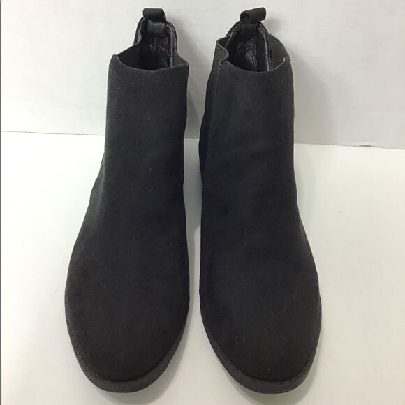 Maxmuxun Black Faux Suede Ankle Boots Size 11 Good Condition - Picture 1 of 8